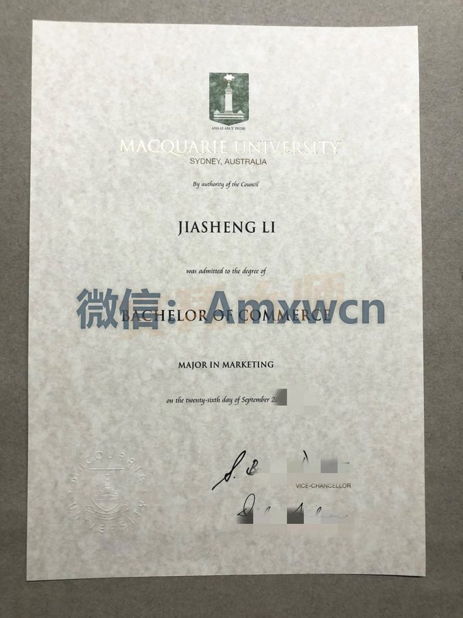 麦考瑞大学毕业证案例实拍