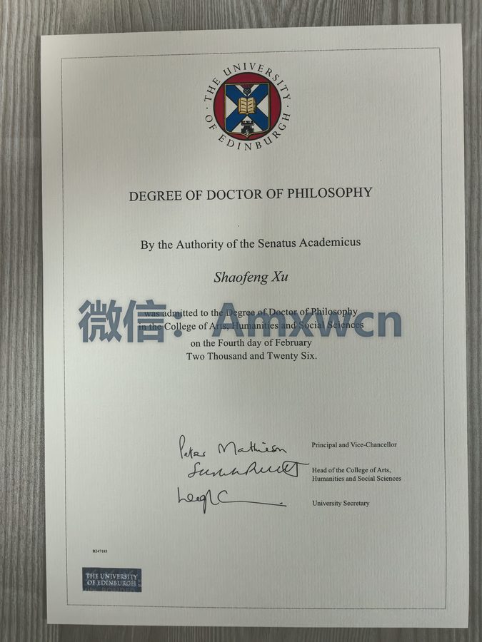 爱丁堡大学毕业证案例