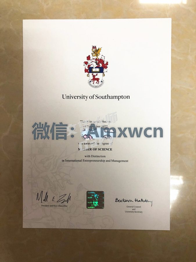 南安普敦大学毕业证案例实拍